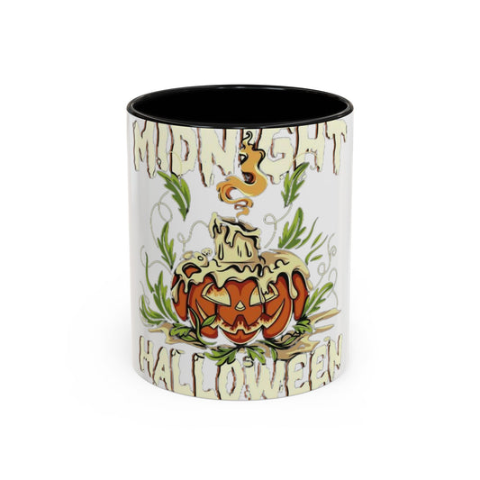 Halloween Accent Coffee Mug with Pumpkin Design, Halloween Gift, Spooky Decor, Fall Celebration, Autumn Coffee Mug