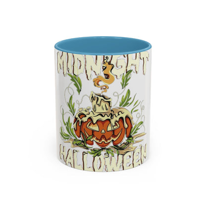 Halloween Accent Coffee Mug with Pumpkin Design, Halloween Gift, Spooky Decor, Fall Celebration, Autumn Coffee Mug