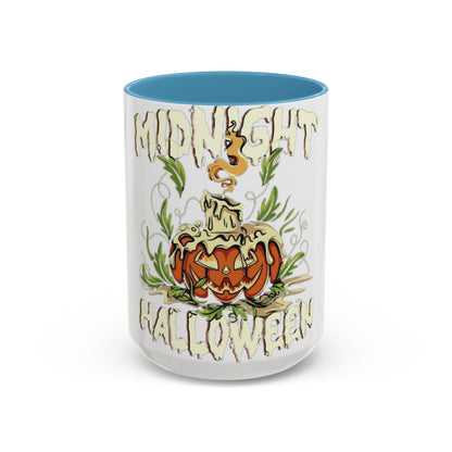 Halloween Accent Coffee Mug with Pumpkin Design, Halloween Gift, Spooky Decor, Fall Celebration, Autumn Coffee Mug