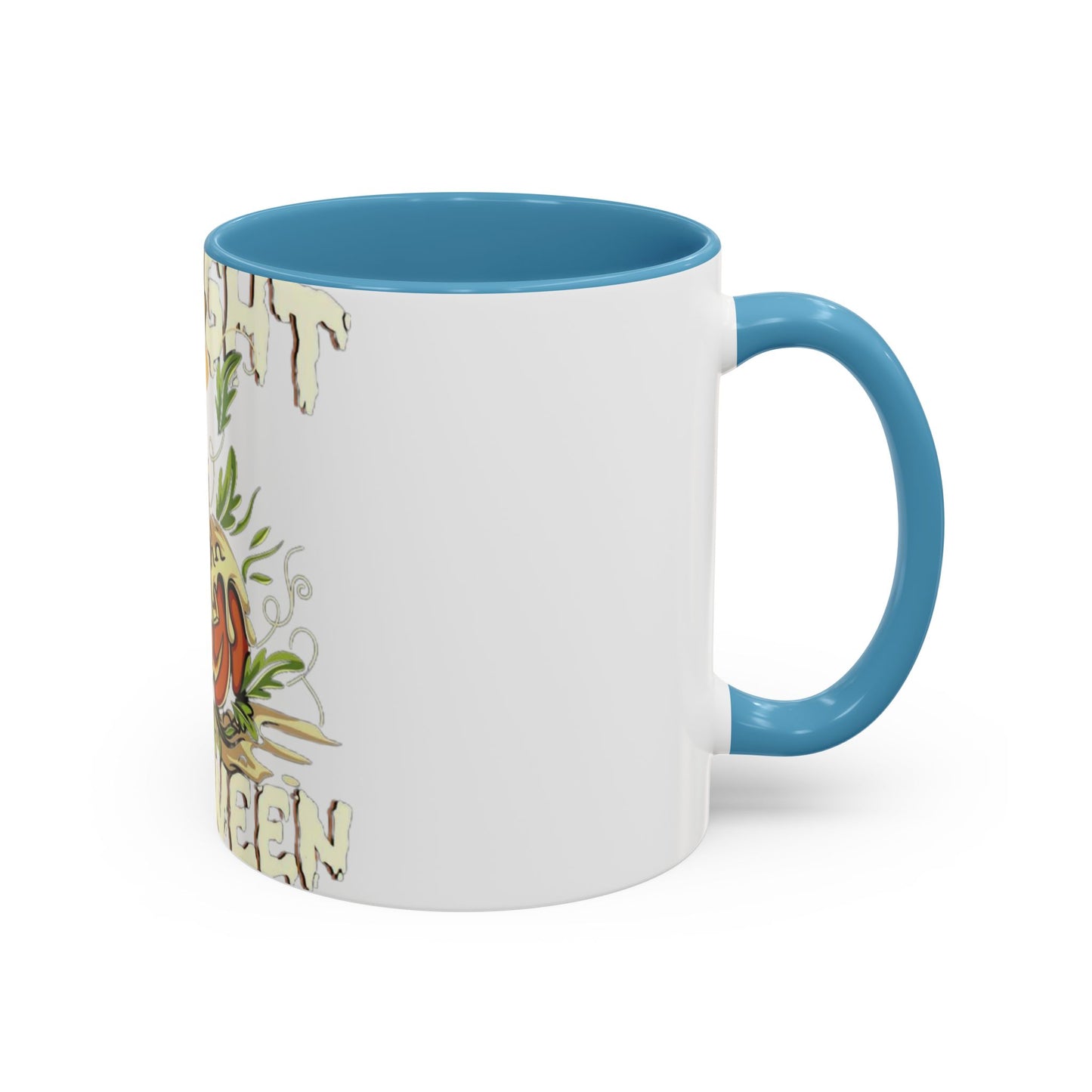 Halloween Accent Coffee Mug with Pumpkin Design, Halloween Gift, Spooky Decor, Fall Celebration, Autumn Coffee Mug